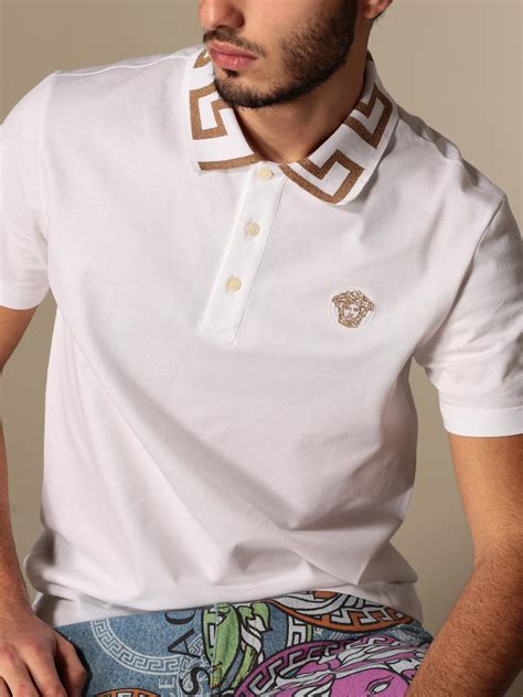 polo versace azzura|Men's Versace Designer Polos .